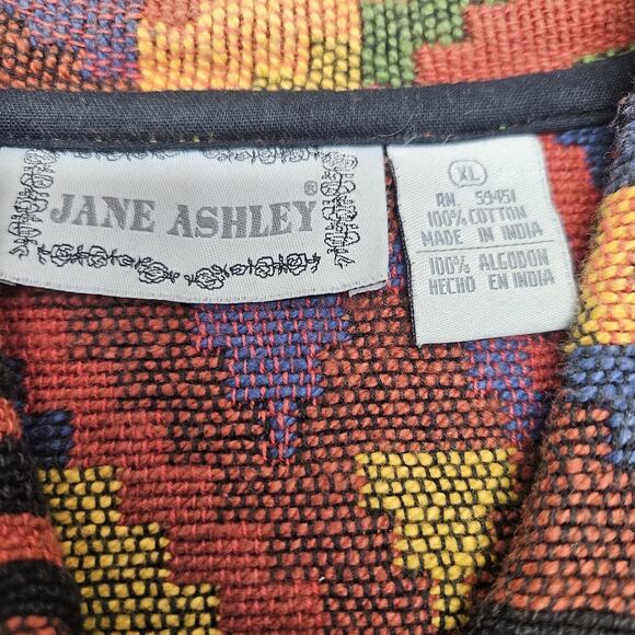 Jane Ashley Women's XL Boho Multicolor Southwestern Aztec Tapestry Jacket - Picture 6 of 6